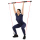 Палка гимнастическая с эспандерами Gym Stick для фитнеса SP-Sport F-931 1,3м чорний-червоний