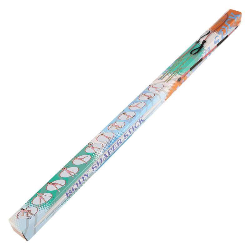 Палка гимнастическая с эспандерами Gym Stick для фитнеса SP-Sport F-931 1,3м чорний-червоний
