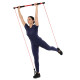 Палка гимнастическая с эспандерами Gym Stick для фитнеса SP-Sport F-932 1м чорний-червоний