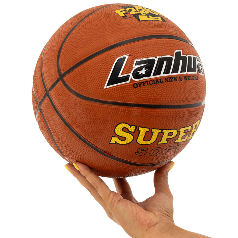 М'яч баскетбольний гумовий LANHUA Super soft F2304 розмір 7 помаранчевий