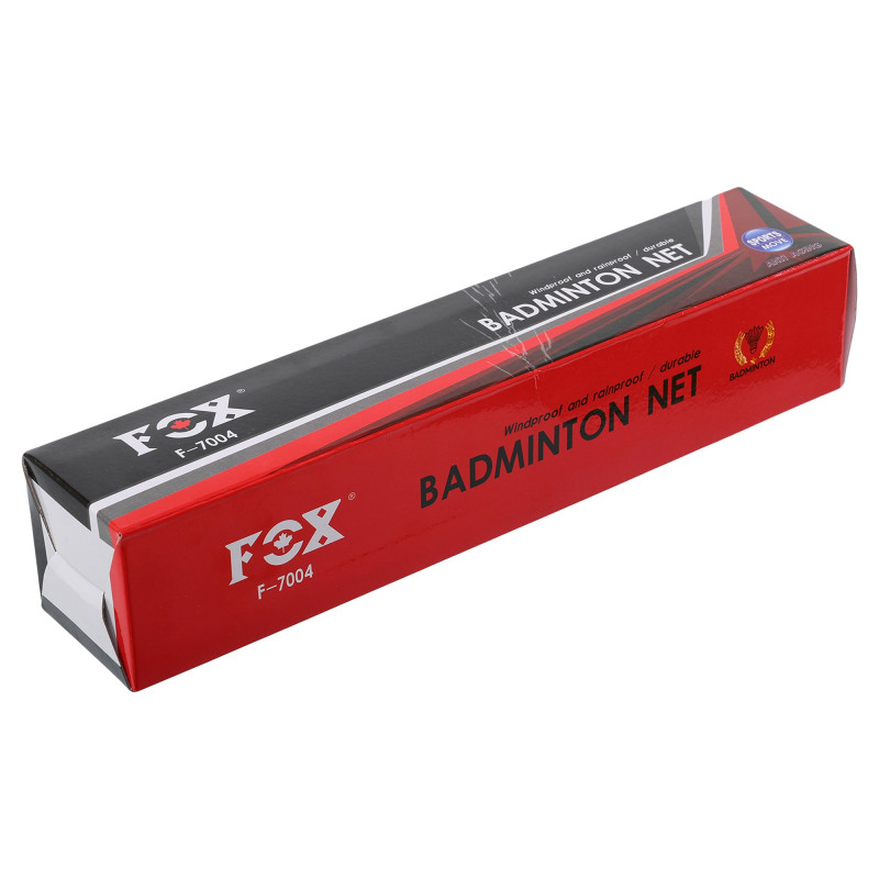 Сітка для бадмінтону FOX F7004 6,1x0,76м червоний-білий