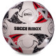 М'яч футбольний SOCCERMAX FIFA FB-0003 №5 PU білий-сірий-червоний