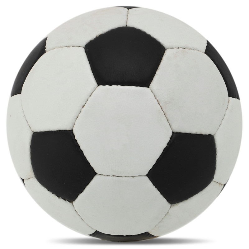 М'яч футбольний BALLONSTAR CLASSIC FB-0045 Leather №5 білий-чорний