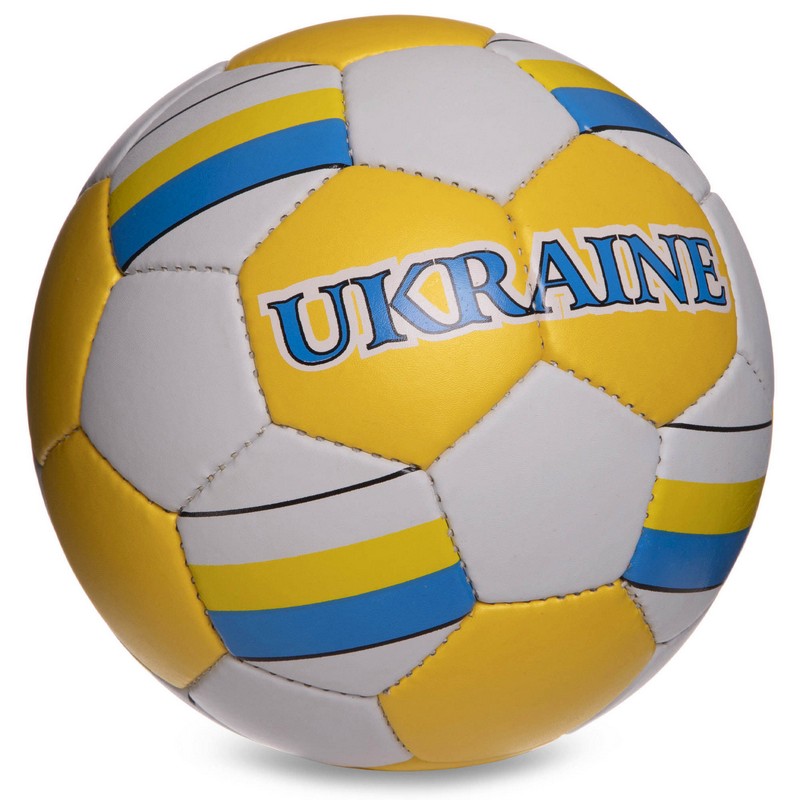 М'яч футбольний BALLONSTAR UKRAINE FB-0047-136 №5 PU білий-жовтий-блакитний