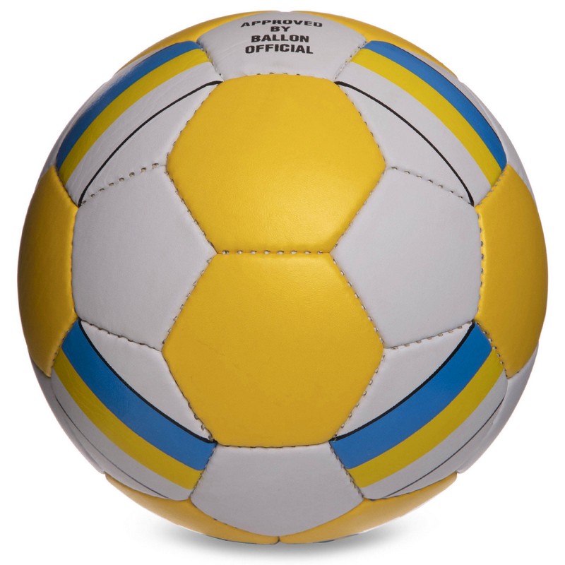 М'яч футбольний BALLONSTAR UKRAINE FB-0047-136 №5 PU білий-жовтий-блакитний