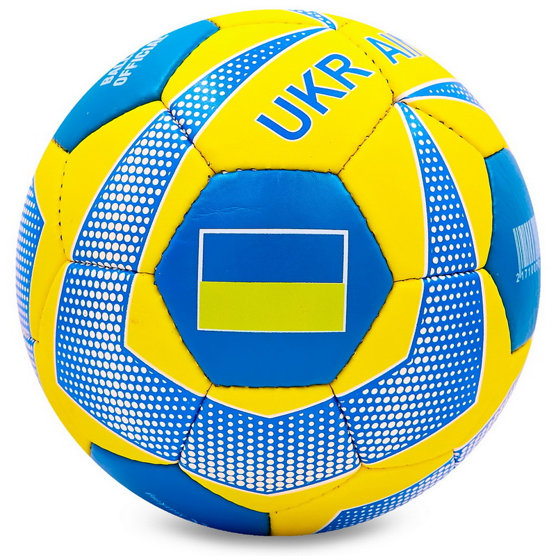 М'яч футбольний BALLONSTAR UKRAINE FB-0047-764 №5 PU жовтий-блакитний