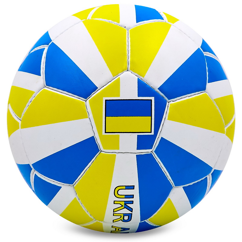 М'яч футбольний BALLONSTAR UKRAINE FB-0047-784 №5 PU жовтий-блакитний-білий
