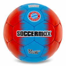 М'яч футбольний SOCCERMAX BAYERN FB-0047-820 №5 PU червоний-блакитний