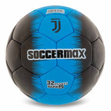 М'яч футбольний SOCCERMAX JUVENTUS FB-0047-821 №5 PU чорний-блакитний