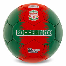 М'яч футбольний SOCCERMAX LIVERPOOL FB-0047-822 №5 PU зелений-червоний