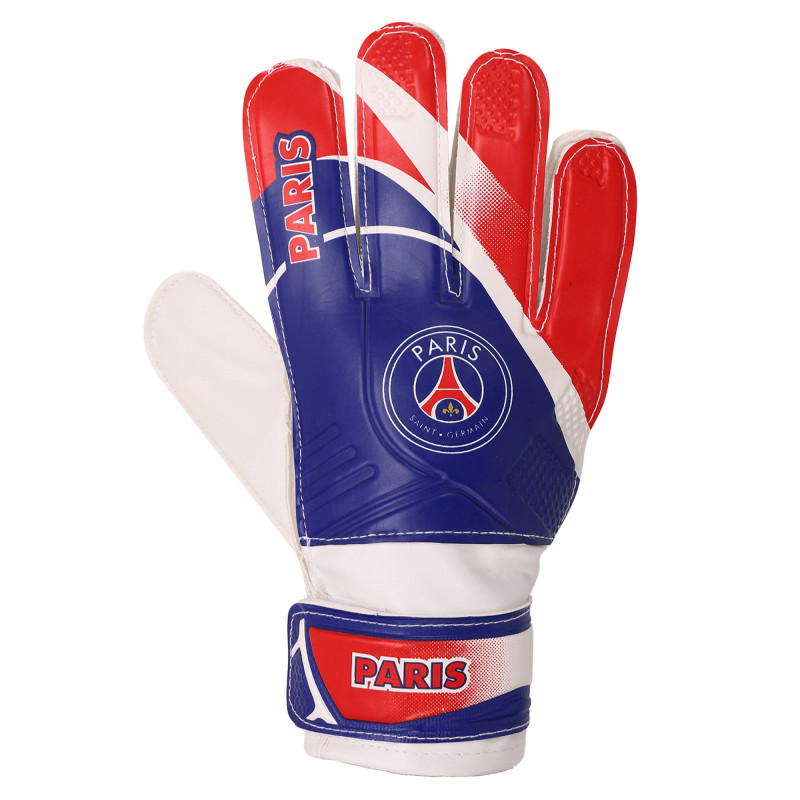 Рукавиці воротарські BALLONSTAR із символікою футбольного клубу PARIS SAINT-GERMAIN FB-0187-2 розмір 7-10 синій-червоний