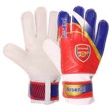 Рукавиці воротарські BALLONSTAR із символікою футбольного клубу ARSENAL FB-0187-6 розмір 7-10 червоний-синій
