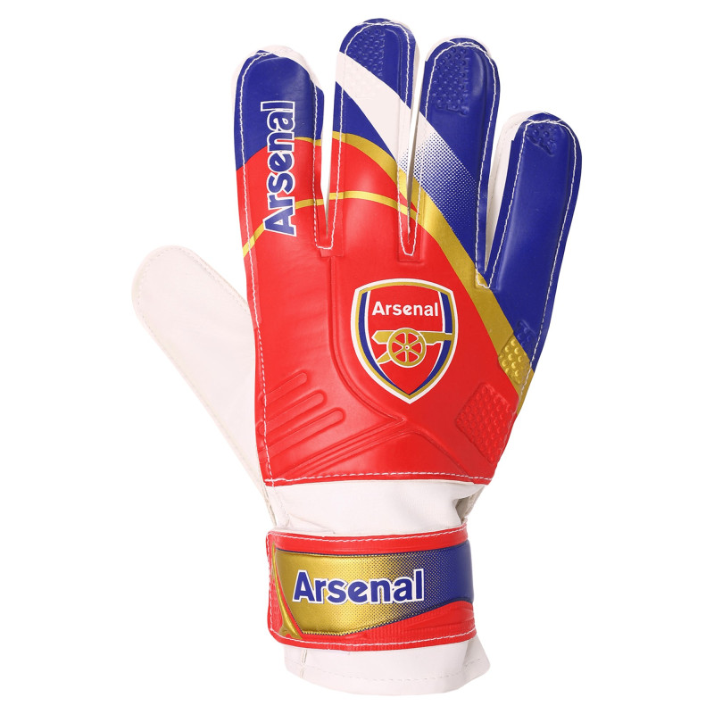 Рукавиці воротарські BALLONSTAR із символікою футбольного клубу ARSENAL FB-0187-6 розмір 7-10 червоний-синій