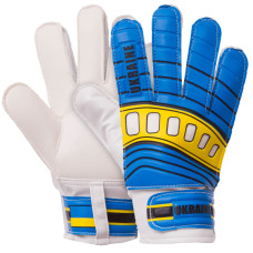 Рукавиці воротарські UKRAINE SP-Sport FB-0205-1 розмір 4-8 блакитний-жовтий