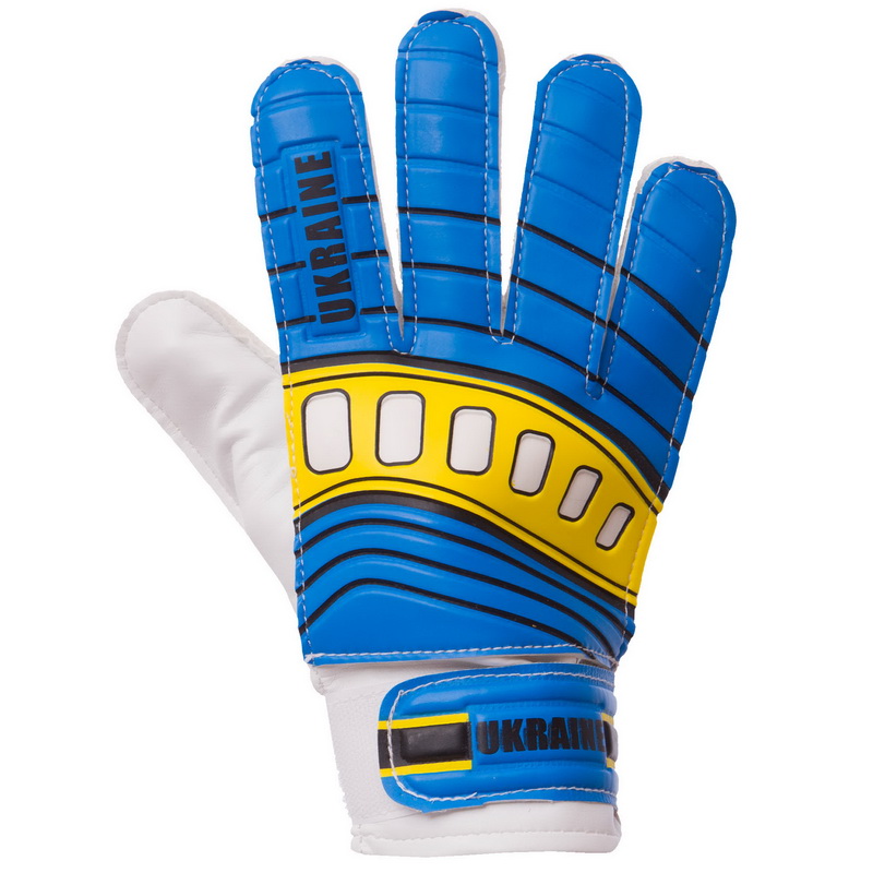 Рукавиці воротарські UKRAINE SP-Sport FB-0205-1 розмір 4-8 блакитний-жовтий