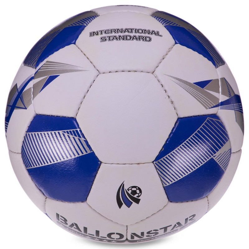 М'яч футбольний HYBRID BALLONSTAR FB-3132 №5 PU білий-синій