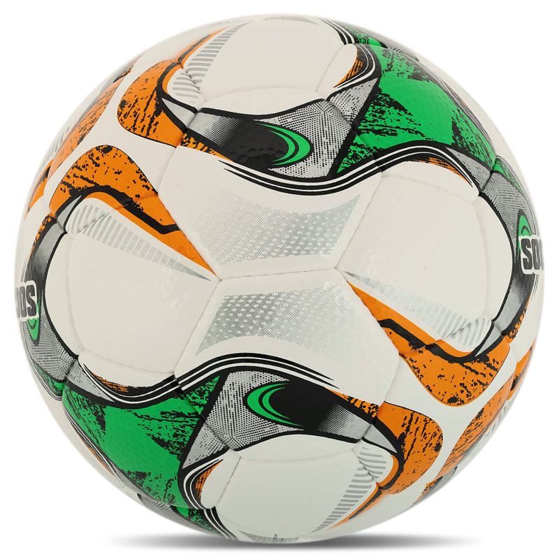 М'яч футбольний професійний SOCCERMAX FB-4069 №5 PU білий-зелений