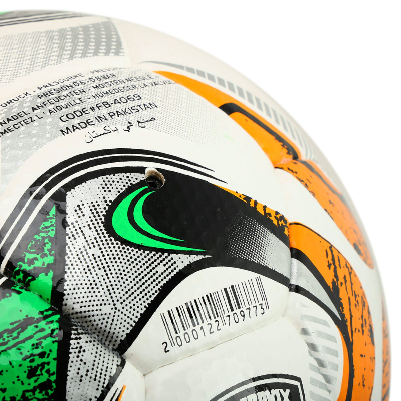 М'яч футбольний професійний SOCCERMAX FB-4069 №5 PU білий-зелений