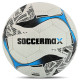 М'яч футбольний професійний SOCCERMAX FB-4210 №5 PU білий-синій