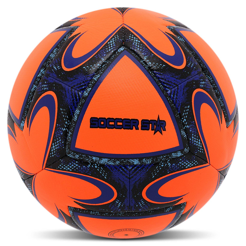 М'яч футбольний HYBRID SOCCER STAR FB-4461 №5 PU помаранчевий-синій