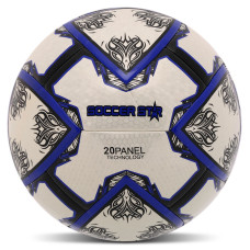 М'яч футбольний HYBRID SOCCER STAR TO-TOWN FB-4464 №5 PU білий-синій