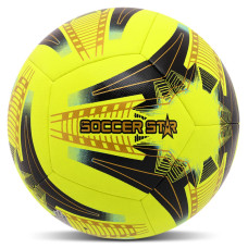 М'яч футбольний гібридна зшивка HYBRID SOCCER STAR FB-4467 №5 PU жовтий-чорний