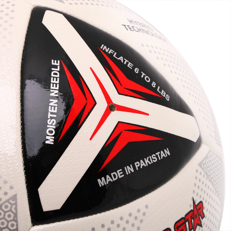 М'яч футбольний HYBRID SOCCER STAR FB-4471 №5 PU білий-червоний
