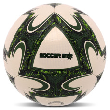 М'яч футбольний HYBRID SOCCER STAR TO-TOWN FB-4491 №5 PU білий-зелений
