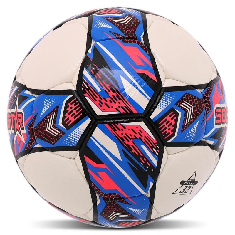 М'яч футбольний SOCCER STAR TO-TOWN FB-4503 №5 PU білий-рожевий