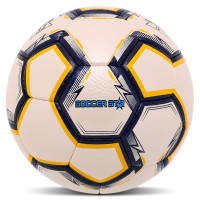 М'яч футбольний SOCCER STAR GOLF GRAIN FB-4516 №5 PU білий-синій-жовтий