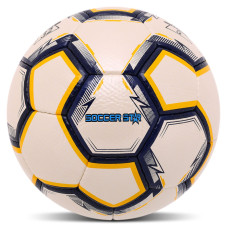 М'яч футбольний SOCCER STAR GOLF GRAIN FB-4516 №5 PU білий-синій-жовтий