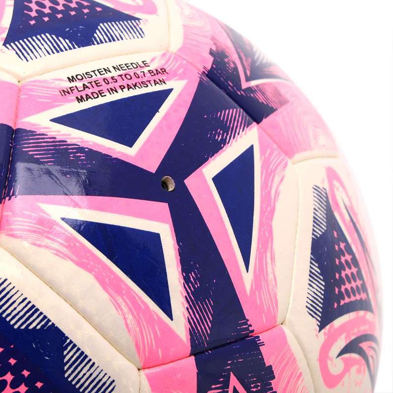 М'яч футбольний HYBRID SOCCER STAR TO-TOWN FB-4517 №5 PU білий-рожевий