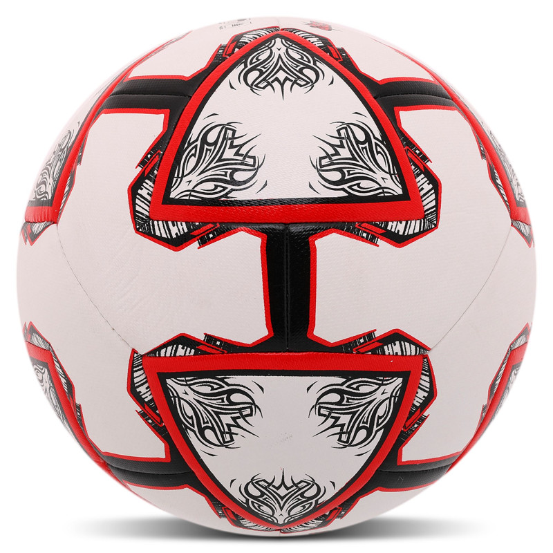 М'яч футбольний гібридна зшивка HYBRID SOCCER STAR FB-4523 №5 PU білий-червоний