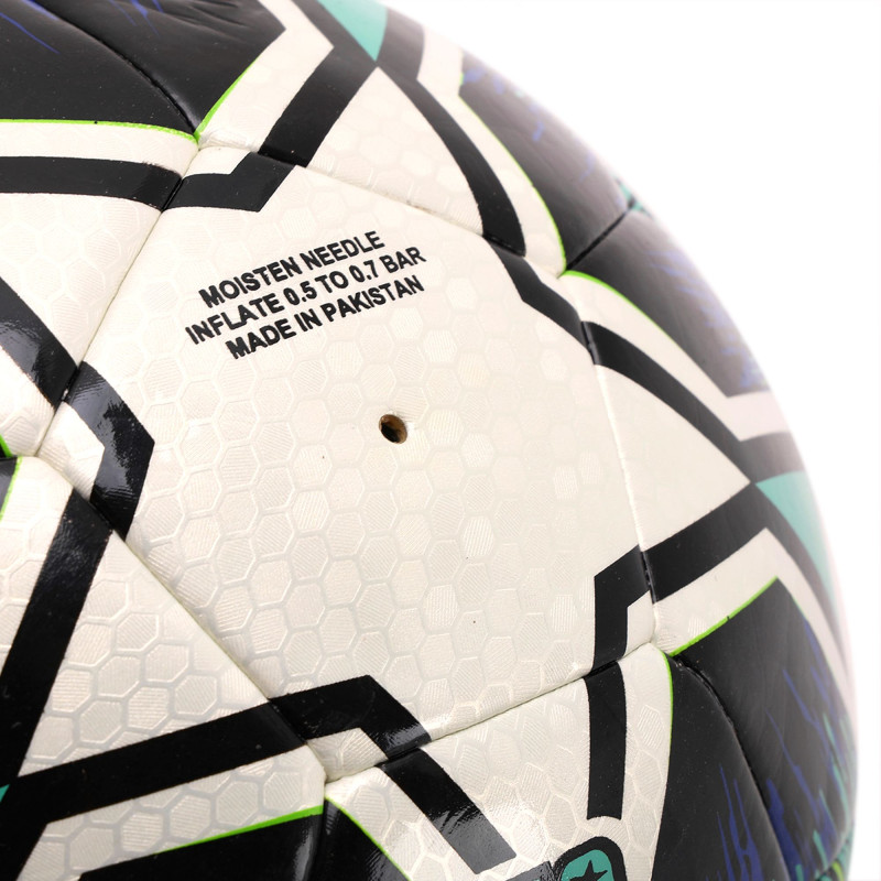 М'яч футбольний HYBRID SOCCER STAR TO-TOWN FB-4525 №5 PU білий-зелений