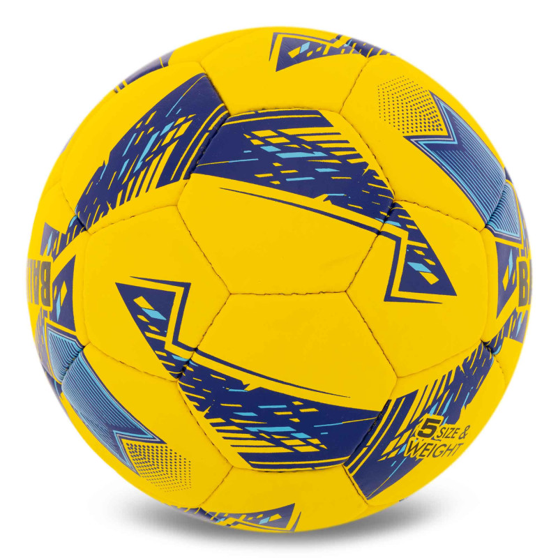 М'яч футбольний BALLONSTAR FB-5176 №5 PU жовтий-синій