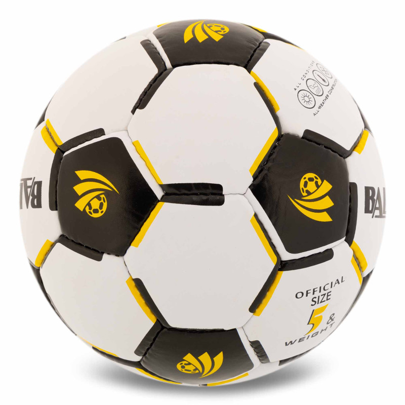 М'яч футбольний BALLONSTAR FB-5203 №5 PU білий-чорний