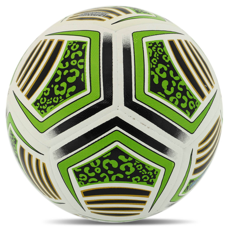 М'яч футбольний HIBRED SOCCER STAR FB-5463 №5 PU білий-зелений