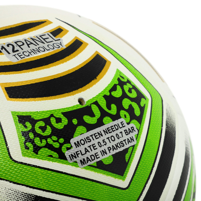 М'яч футбольний HIBRED SOCCER STAR FB-5463 №5 PU білий-зелений