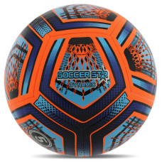 М'яч футбольний HIBRED SOCCER STAR FB-6041 №5 PU помаранчевий-синій