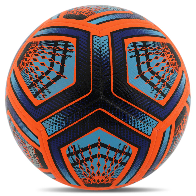 М'яч футбольний HIBRED SOCCER STAR FB-6041 №5 PU помаранчевий-синій
