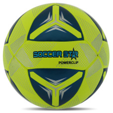 М'яч футбольний HIBRED SOCCER STAR FB-6043 №5 PU жовтий-синій