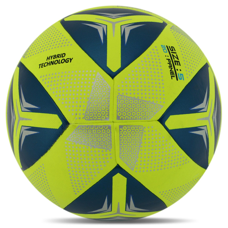 М'яч футбольний HIBRED SOCCER STAR FB-6043 №5 PU жовтий-синій