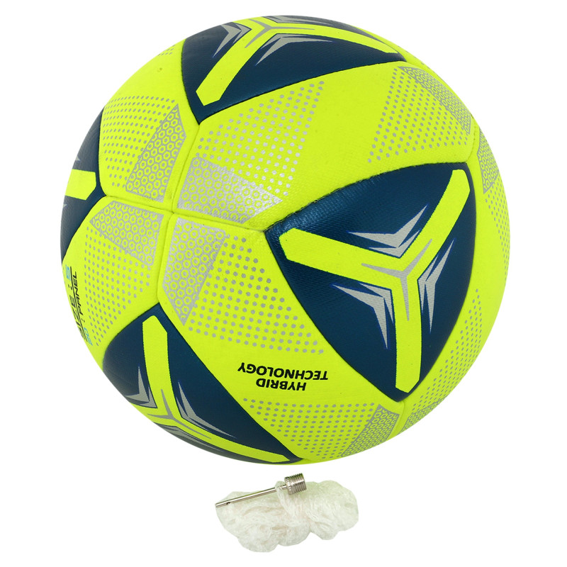 М'яч футбольний HIBRED SOCCER STAR FB-6043 №5 PU жовтий-синій