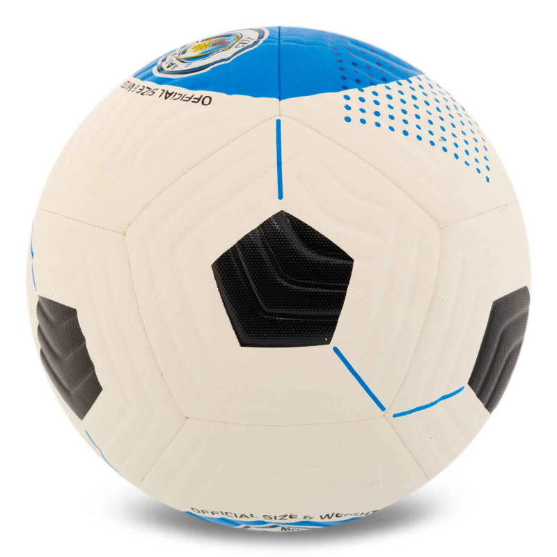 М'яч футбольний HYBRID BALLONSTAR MANCHESTER CITY FB-7944 №5 PU білий-блакитний