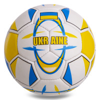 М'яч футбольний BALLONSTAR UKRAINE FB-848 №5 PU білий-жовтий-блакитний