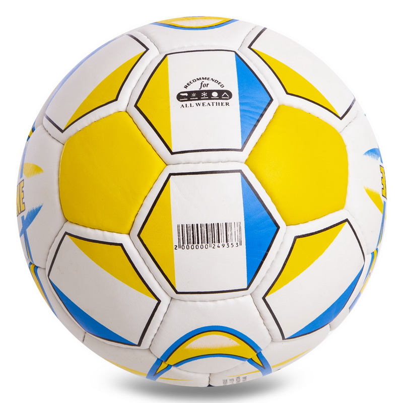 М'яч футбольний BALLONSTAR UKRAINE FB-848 №5 PU білий-жовтий-блакитний