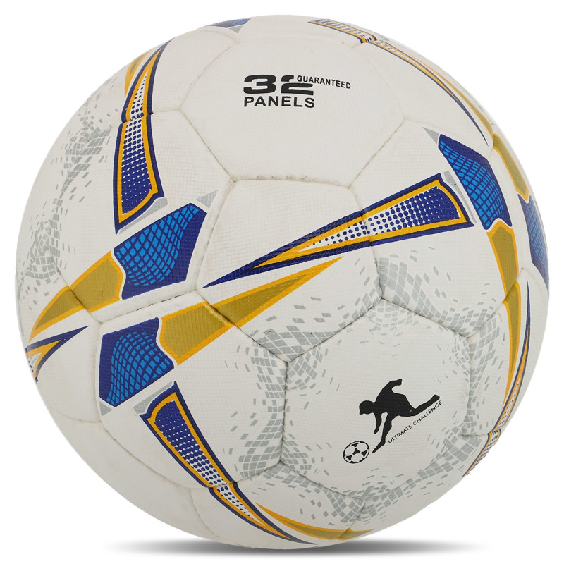 М'яч футбольний SOCCERMAX FB-9492 №5 PU білий-синій-золотий