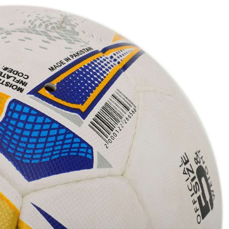М'яч футбольний SOCCERMAX FB-9492 №5 PU білий-синій-золотий