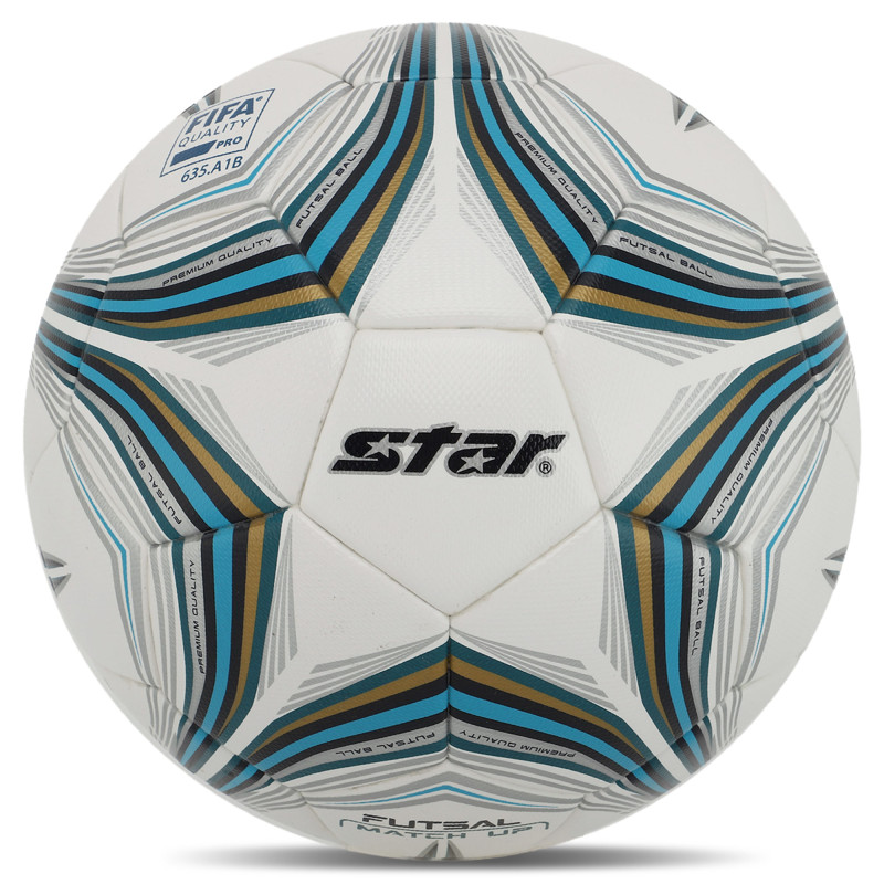 М'яч футзальний STAR MATCH UP FIFA FB514FTB №4 білий-блакитний