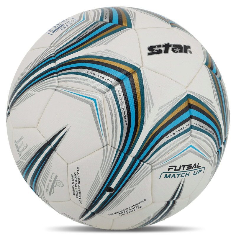 М'яч футзальний STAR MATCH UP FIFA FB514FTB №4 білий-блакитний